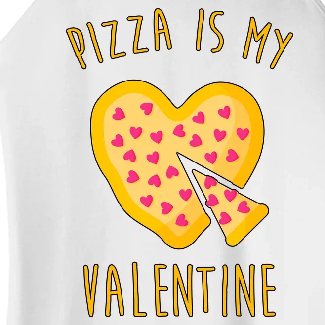 Pizza Is My Valentine Cute Heart Women’s Perfect Tri Rocker Tank