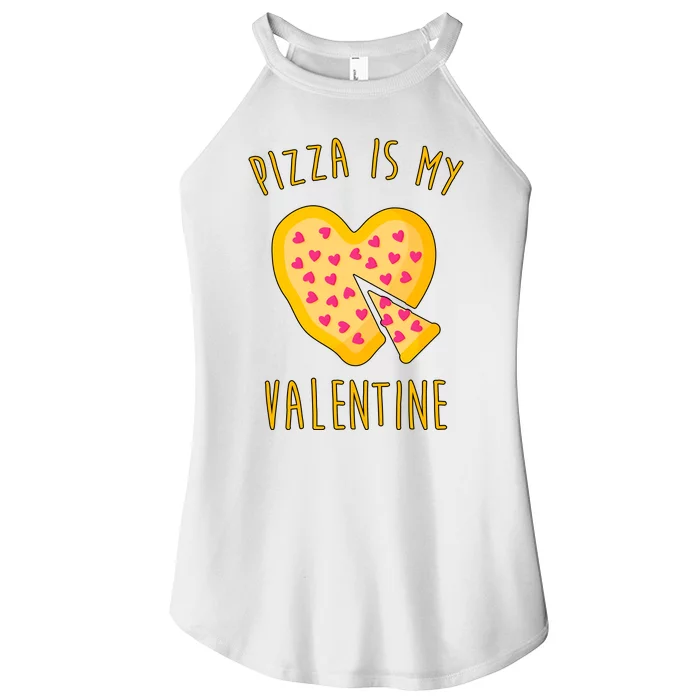 Pizza Is My Valentine Cute Heart Women’s Perfect Tri Rocker Tank