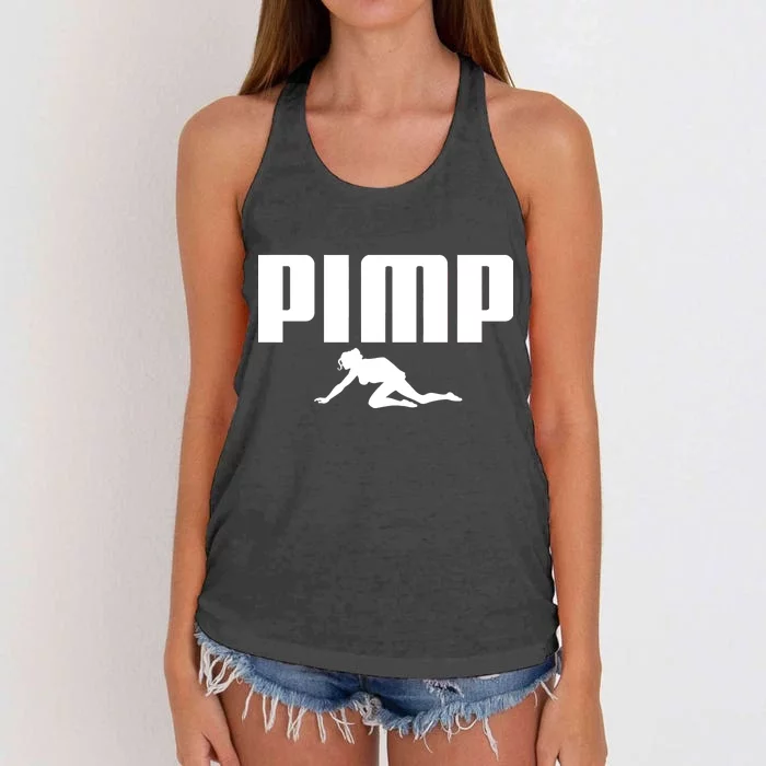 Pimp Logo Women's Knotted Racerback Tank