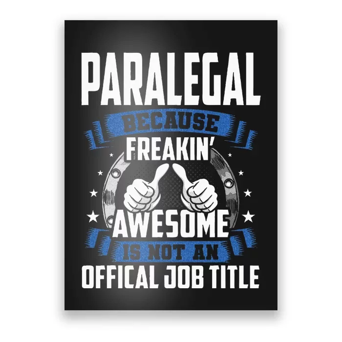 Paralegal is Not Official Job Title Poster