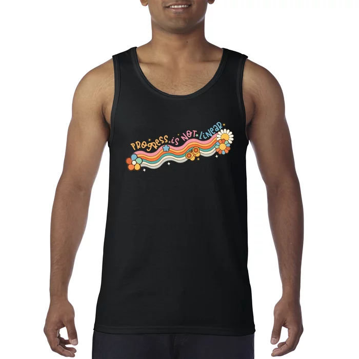 Progress Is Not Linear Sped Teacher Tank Top