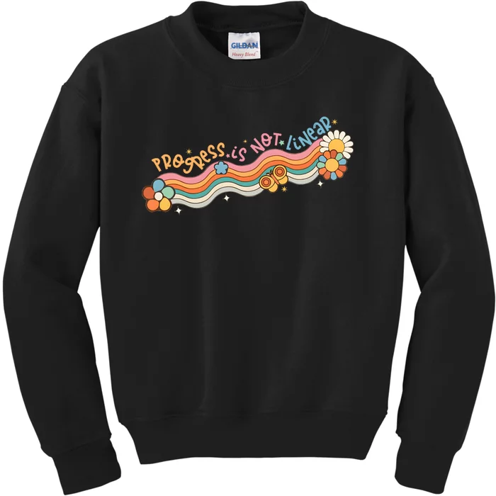 Progress Is Not Linear Sped Teacher Kids Sweatshirt