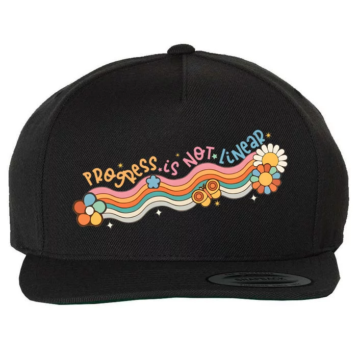 Progress Is Not Linear Sped Teacher Wool Snapback Cap