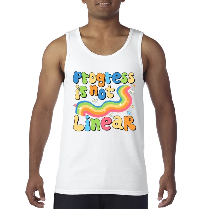 Progress Is Not Linear Sped Teacher Tank Top