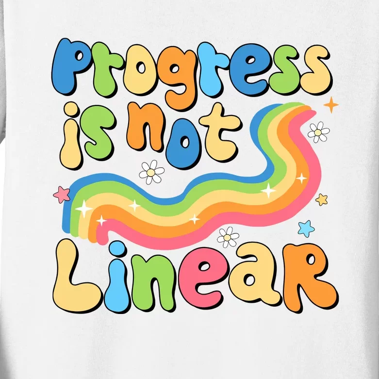 Progress Is Not Linear Sped Teacher Kids Long Sleeve Shirt