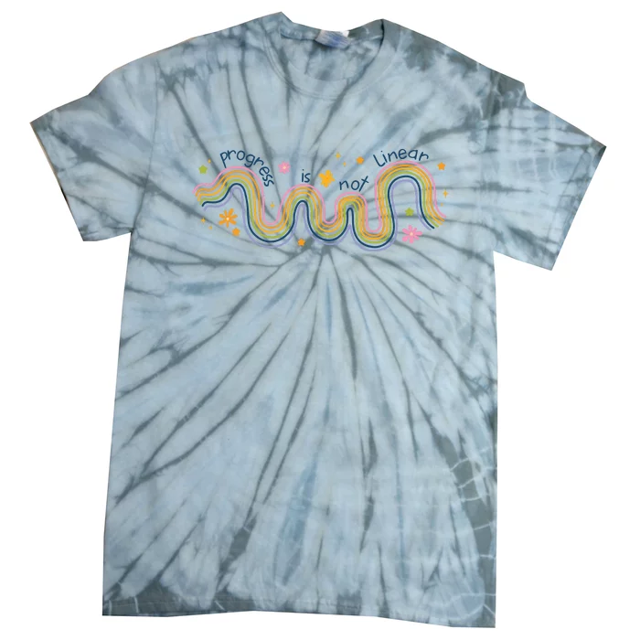 Progress Is Not Linear First Day Of School Teacher Tie-Dye T-Shirt