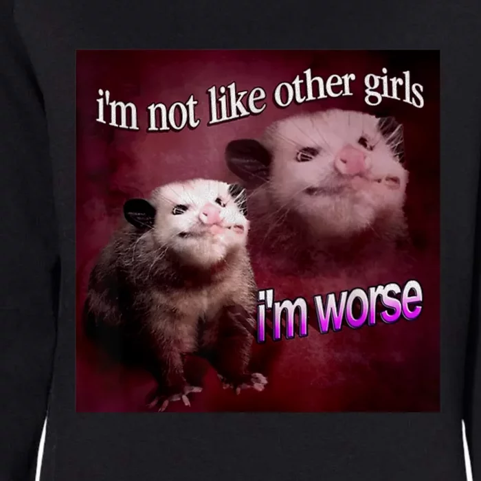 Possum I’m Not Like Other I’m Worse Womens California Wash Sweatshirt