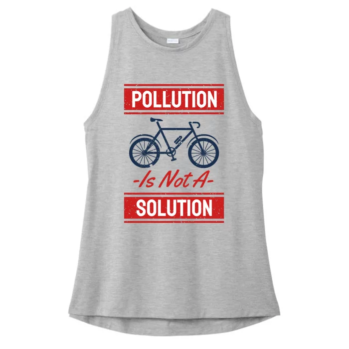 Pollution Is Not Solution Ladies Tri-Blend Wicking Tank