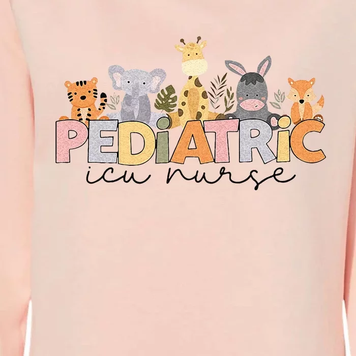 Pediatric ICU Nurse PICU Nurse Animals Nurse Appreciation Womens California Wash Sweatshirt