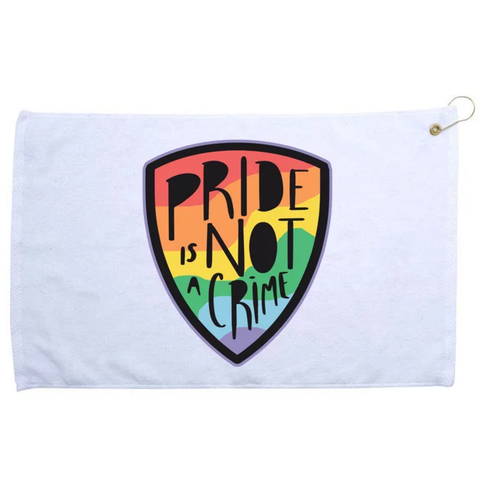 Pride Is Not A Crime LGBTQ Rainbow Grommeted Golf Towel