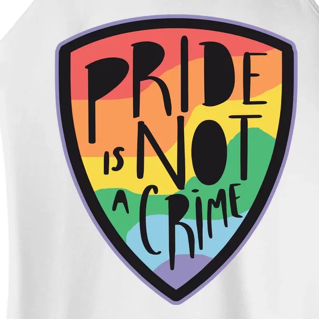 Pride Is Not A Crime LGBTQ Rainbow Women’s Perfect Tri Rocker Tank