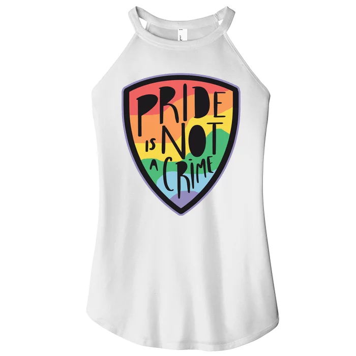 Pride Is Not A Crime LGBTQ Rainbow Women’s Perfect Tri Rocker Tank