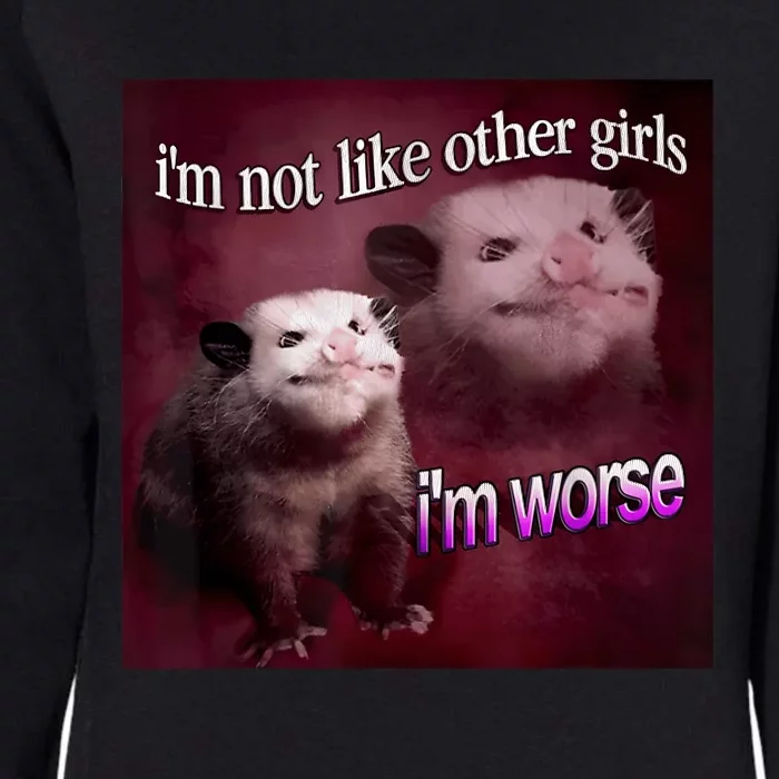 Possum I’m Not Like Other Girl I’m Worse Womens California Wash Sweatshirt