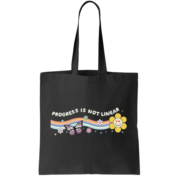 Progress Is Not Linear Retro Special Ed Teacher Tote Bag