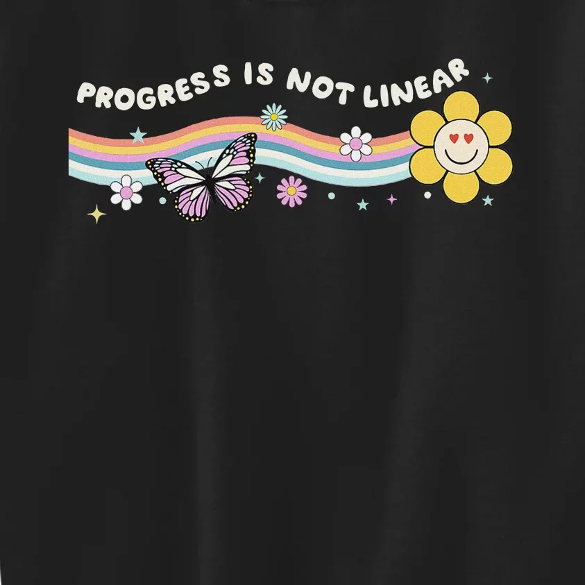 Progress Is Not Linear Retro Special Ed Teacher Kids Sweatshirt