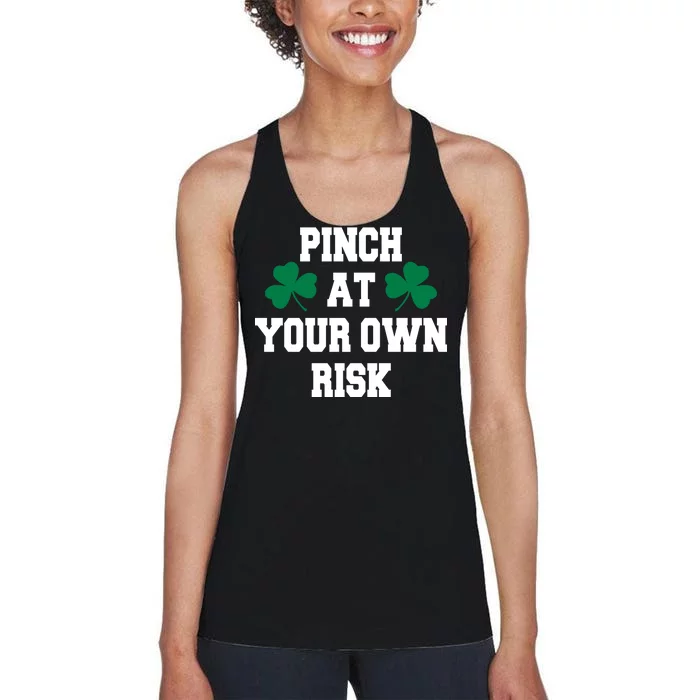 Pinch at your own risk Women's Racerback Tank