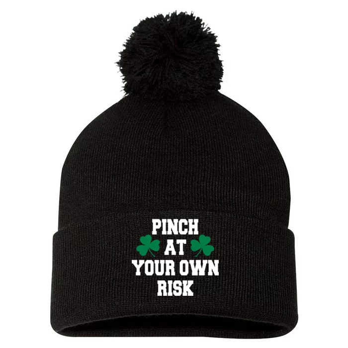 Pinch at your own risk Pom Pom 12in Knit Beanie