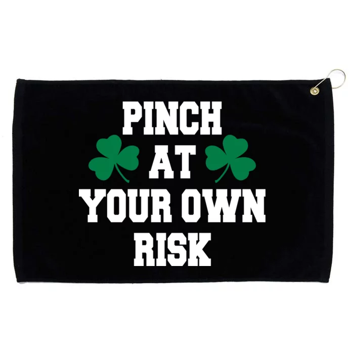 Pinch at your own risk Grommeted Golf Towel