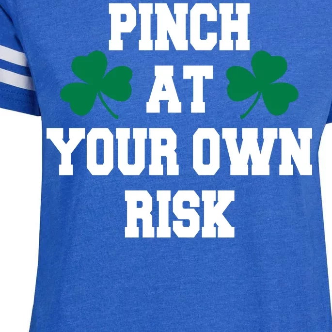 Pinch at your own risk Enza Ladies Jersey Football T-Shirt