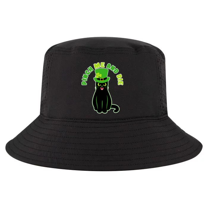 Pinch Me And Die St. Patrick's Day Cat Cool Comfort Performance Bucket Hat