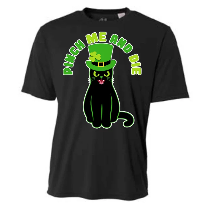 Pinch Me And Die St. Patrick's Day Cat Cooling Performance Crew T-Shirt