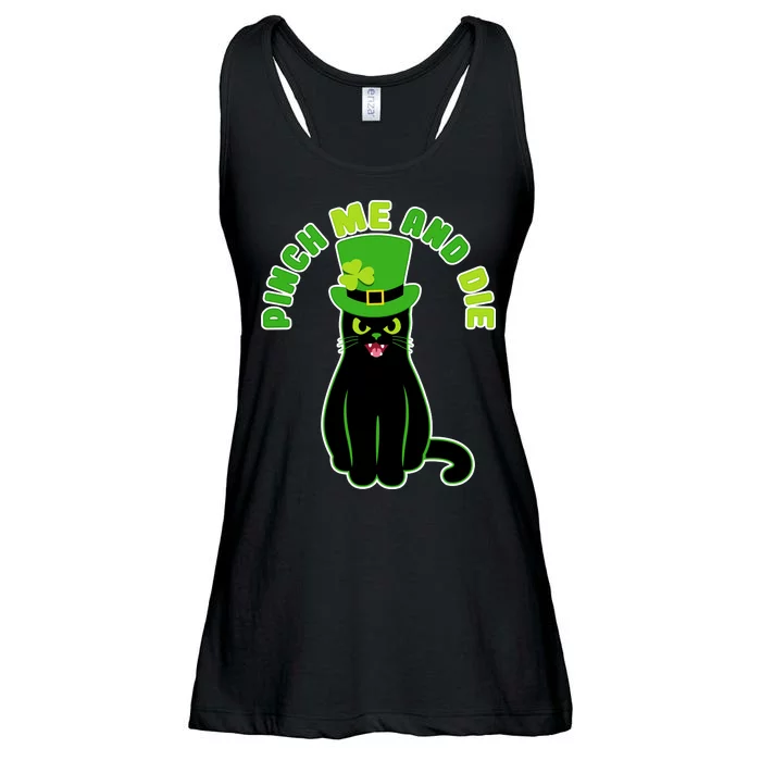 Pinch Me And Die St. Patrick's Day Cat Ladies Essential Flowy Tank