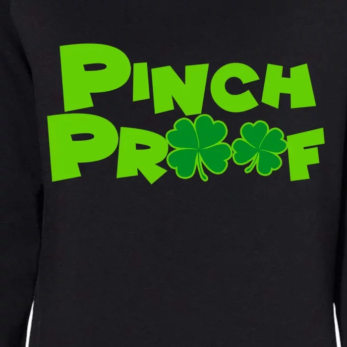 Pinch Proof Irish Shamrocks Womens California Wash Sweatshirt