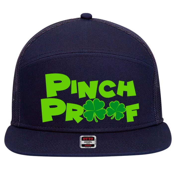 Pinch Proof Irish Shamrocks 7 Panel Mesh Trucker Snapback Hat