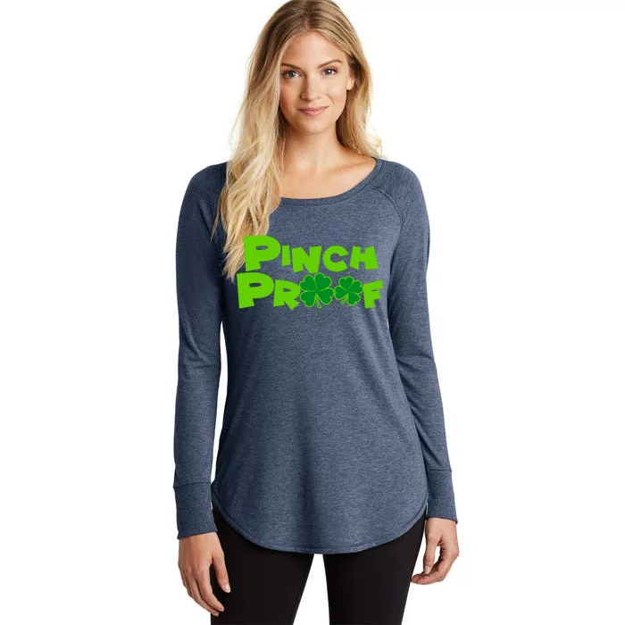 Pinch Proof Irish Shamrocks Women's Perfect Tri Tunic Long Sleeve Shirt