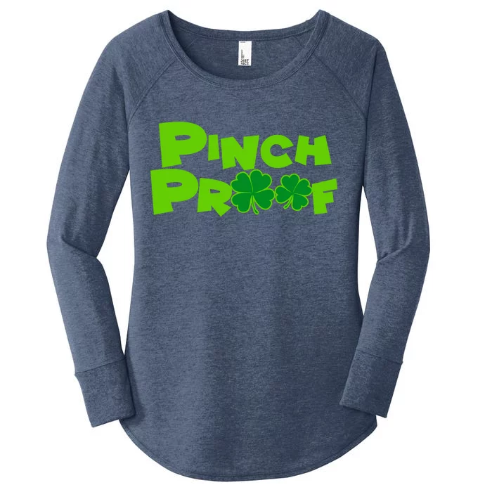 Pinch Proof Irish Shamrocks Women's Perfect Tri Tunic Long Sleeve Shirt