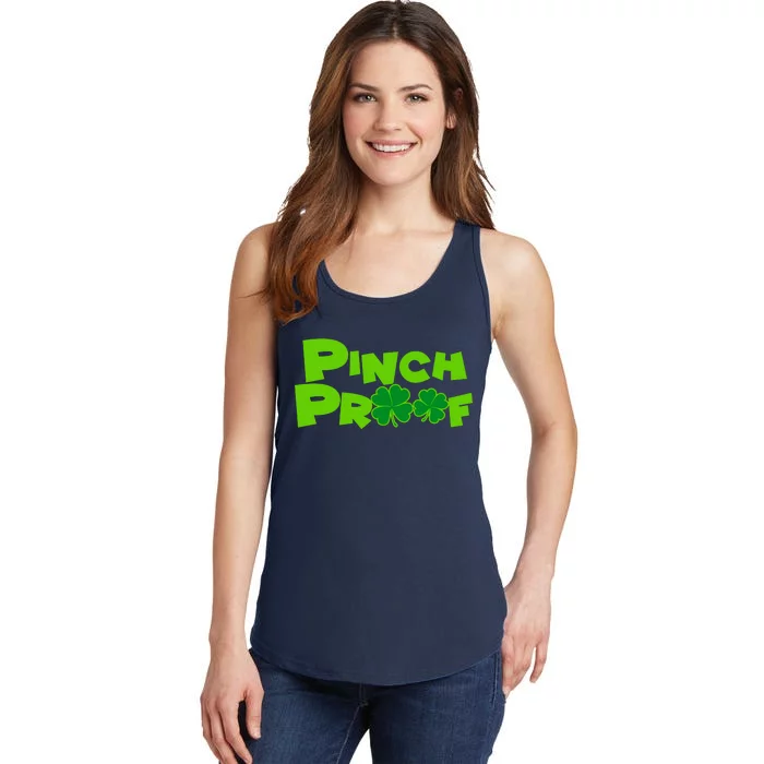 Pinch Proof Irish Shamrocks Ladies Essential Tank