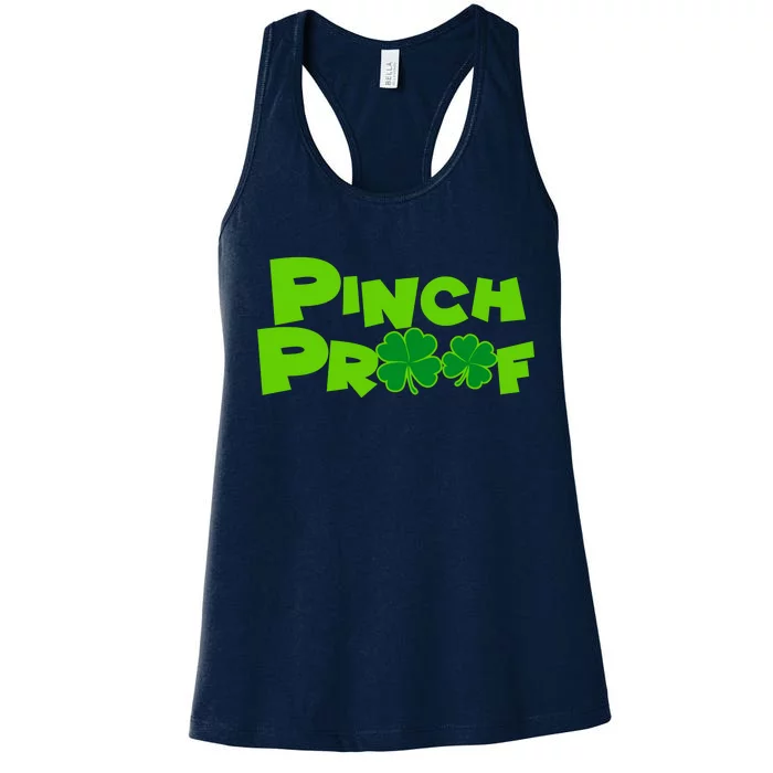 Pinch Proof Irish Shamrocks Women's Racerback Tank