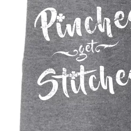 Pinches Get Stitches Funny St. Patrick's Day Doggie 3-End Fleece Hoodie