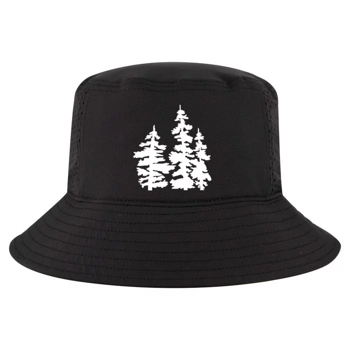 Pine Trees Illustration Cool Comfort Performance Bucket Hat