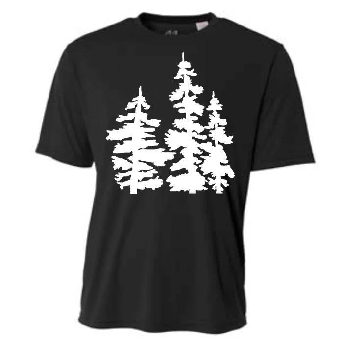 Pine Trees Illustration Cooling Performance Crew T-Shirt