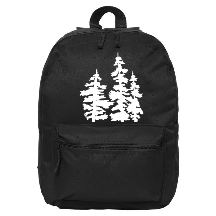 Pine Trees Illustration 16 in Basic Backpack