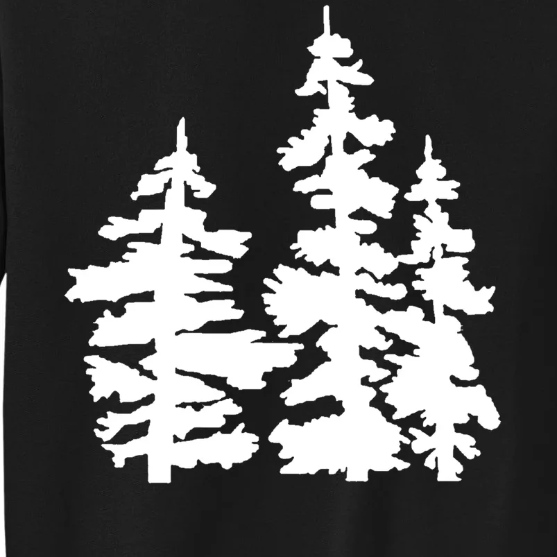 Pine Trees Illustration Tall Sweatshirt