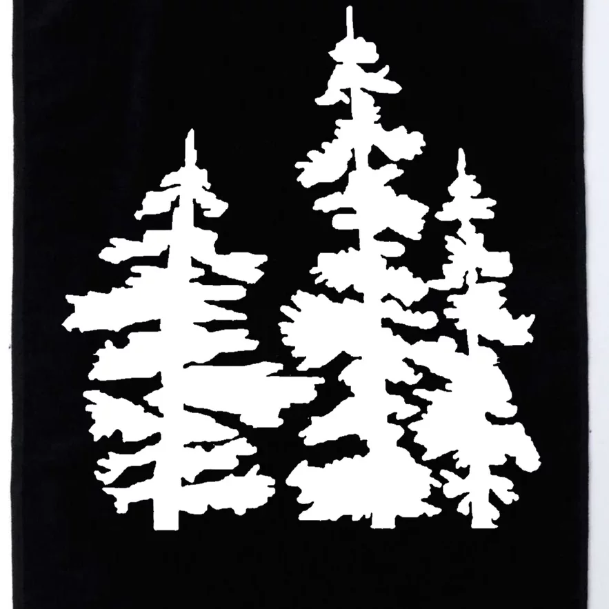 Pine Trees Illustration Platinum Collection Golf Towel