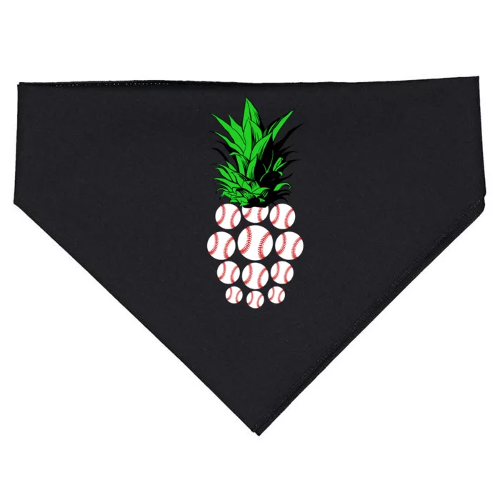 Pineapple Baseball USA-Made Doggie Bandana