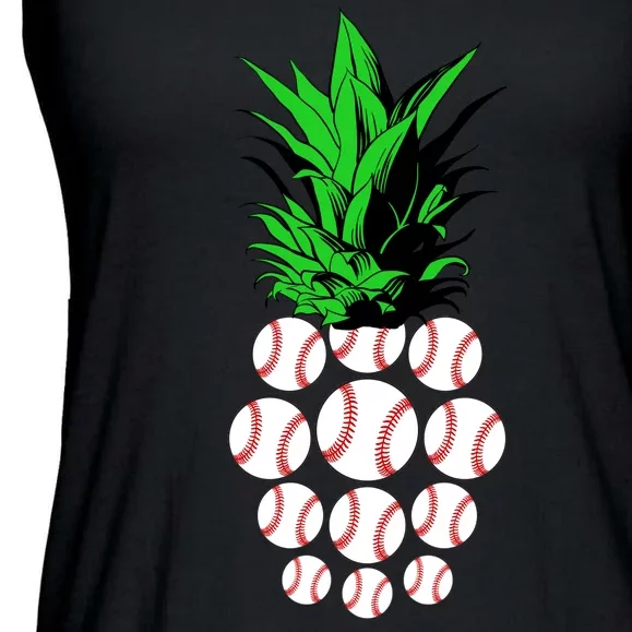 Pineapple Baseball Ladies Essential Flowy Tank