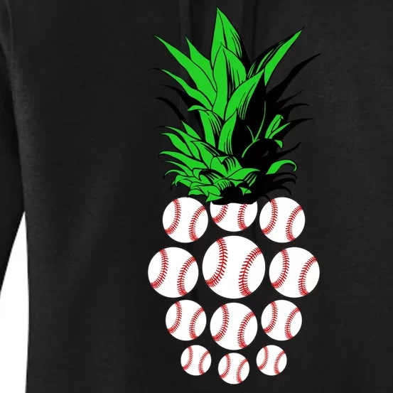 Pineapple Baseball Women's Pullover Hoodie