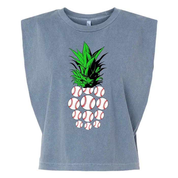 Pineapple Baseball Garment-Dyed Women's Muscle Tee