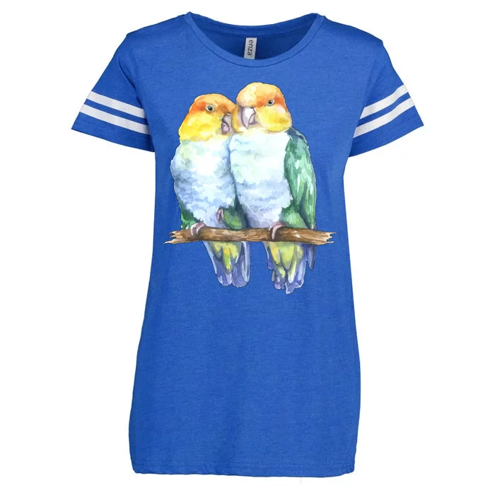 Pineapple Conure Watercolor Bird Enza Ladies Jersey Football T-Shirt