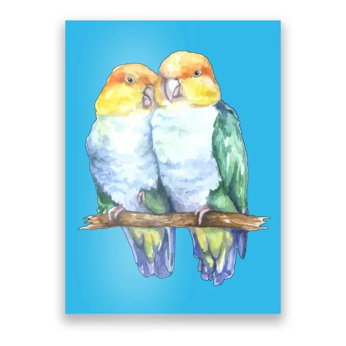 Pineapple Conure Watercolor Bird Poster