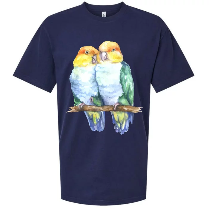 Pineapple Conure Watercolor Bird Sueded Cloud Jersey T-Shirt