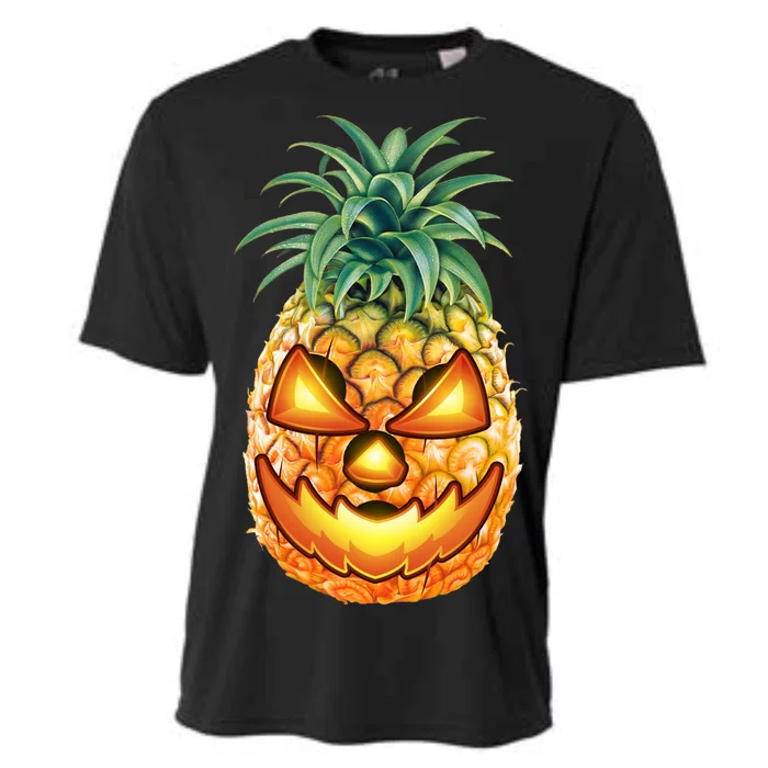 Pineapple Jack O Lantern Face Cooling Performance Crew T-Shirt