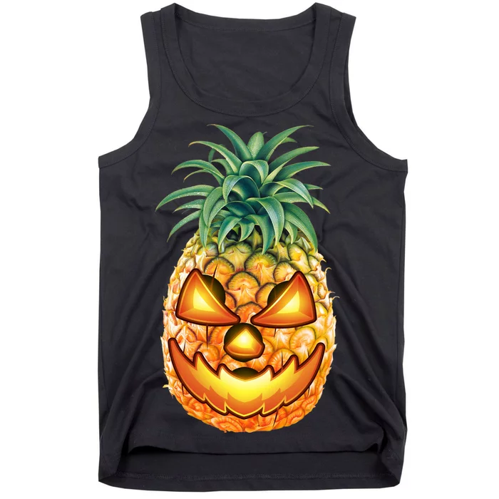 Pineapple Jack O Lantern Face Tank Top