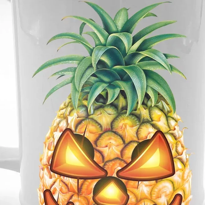 Pineapple Jack O Lantern Face Front & Back Beer Stein