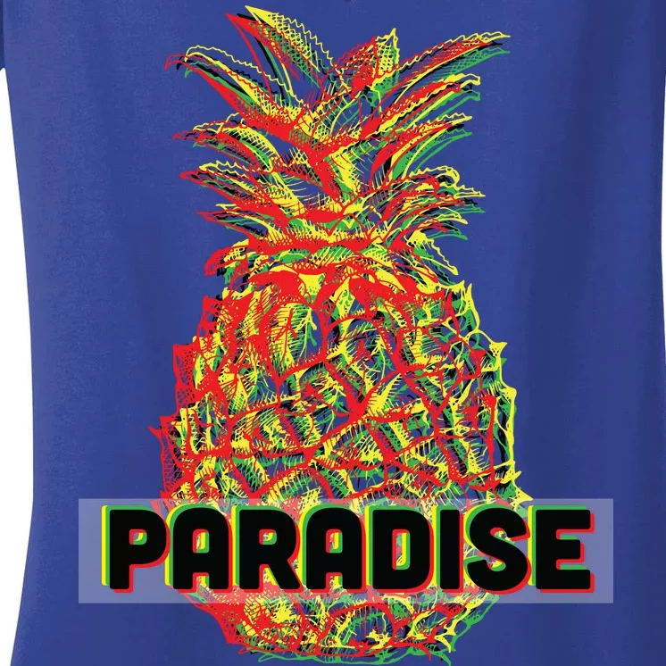 Pineapple Paradise Women's V-Neck T-Shirt