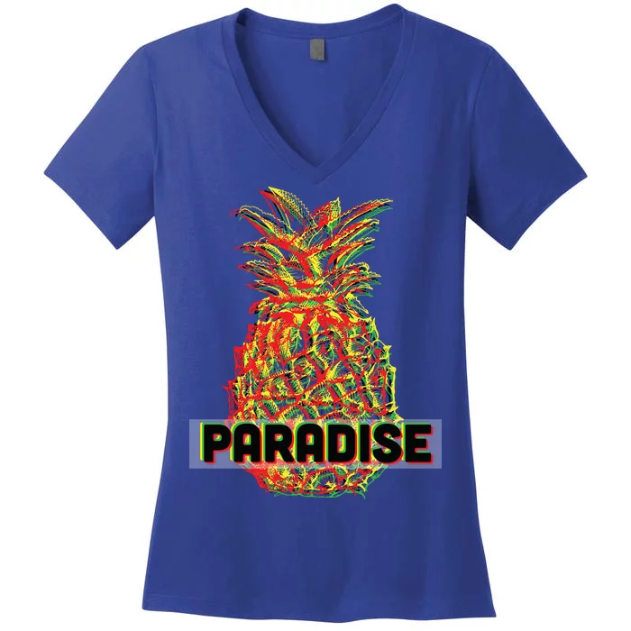 Pineapple Paradise Women's V-Neck T-Shirt